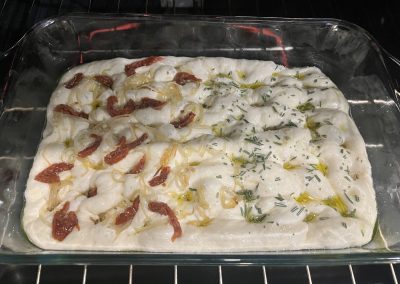 Focaccia - ready for the oven